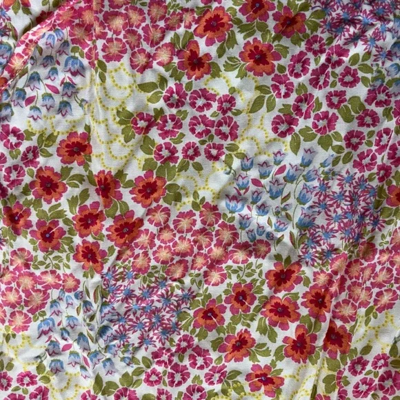 SO Fit and Flair Floral Cottagecore Dress With Slit Puff Sleeves Women’s Size S - Picture 4 of 14